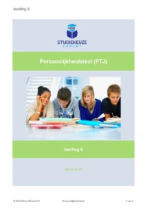 Persoonlijkheidstest voorbeeld pdf